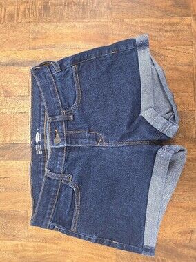 Old Navy Dark Blue Denim Cuffed Jean Shorts